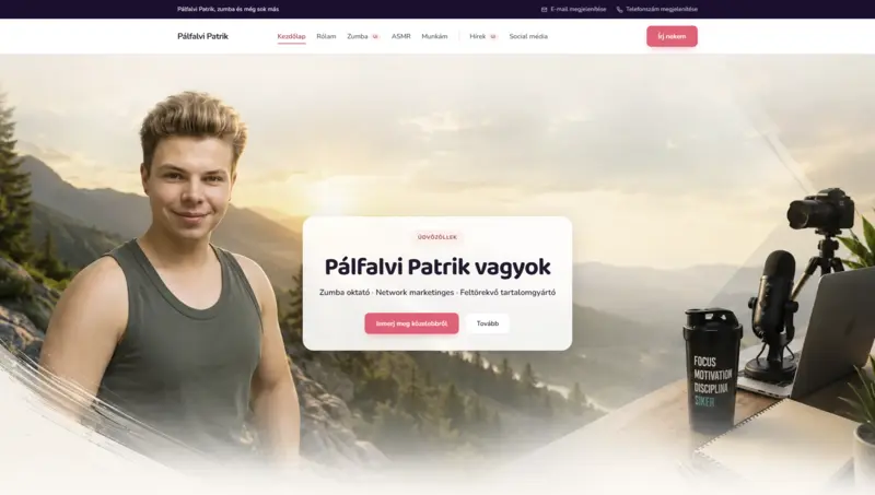 A palfalvipatrik.hu főoldalának képernyőképe